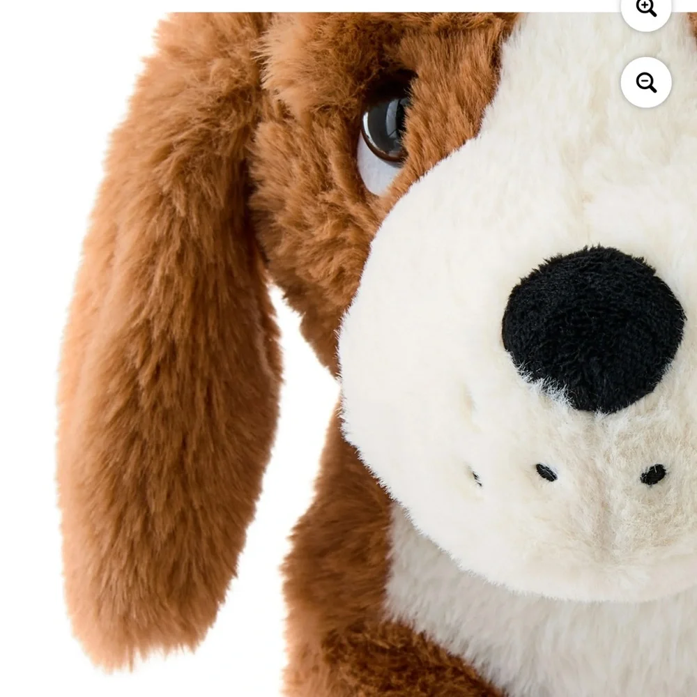 Cozy Paws Brown and White Plush Dog Toy 11” NWT!!